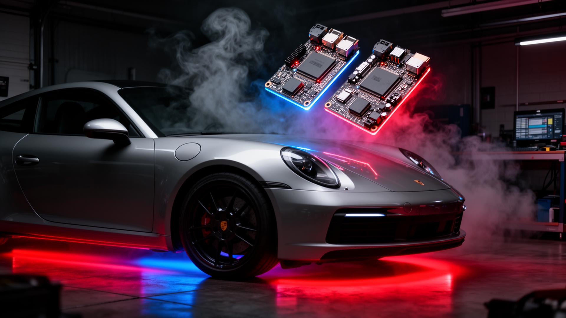 Premium garaż chiptuningu z Porsche i ECU